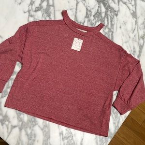 Free People Cold Shoulder Top XS NWT